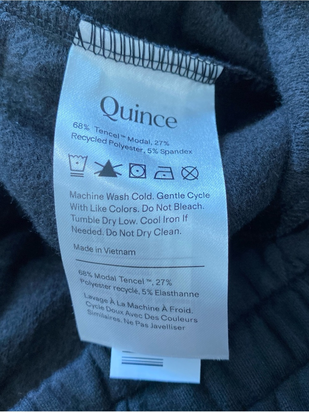 Quince Supersoft Fleece Jogger Mens Small Black Athleisure Gym Everyday Comfort - Picture 9 of 13